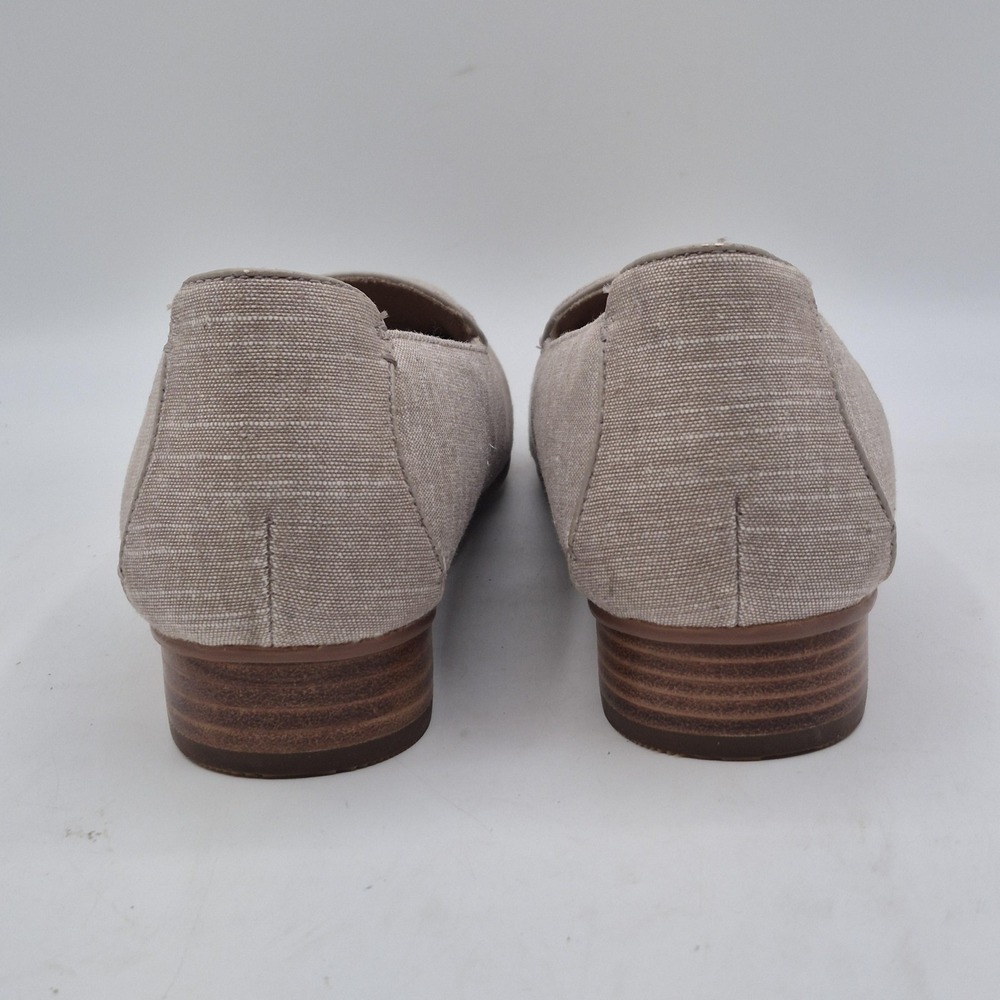 Clarks Shoes Womens Size 9.5 Taupe Textile Loafer Flats Slip On Low Heel EU 41 - Picture 8 of 12